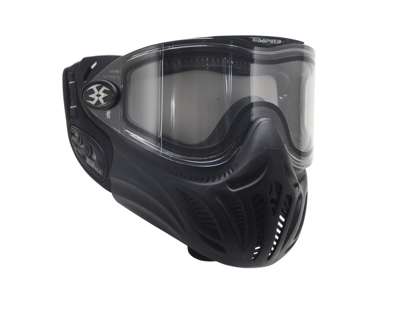 EMPIRE VENTS PAINTBALL MASK BLUE BLACK CLEAR THERMAL LENS STRAP FOAM GOGGLES