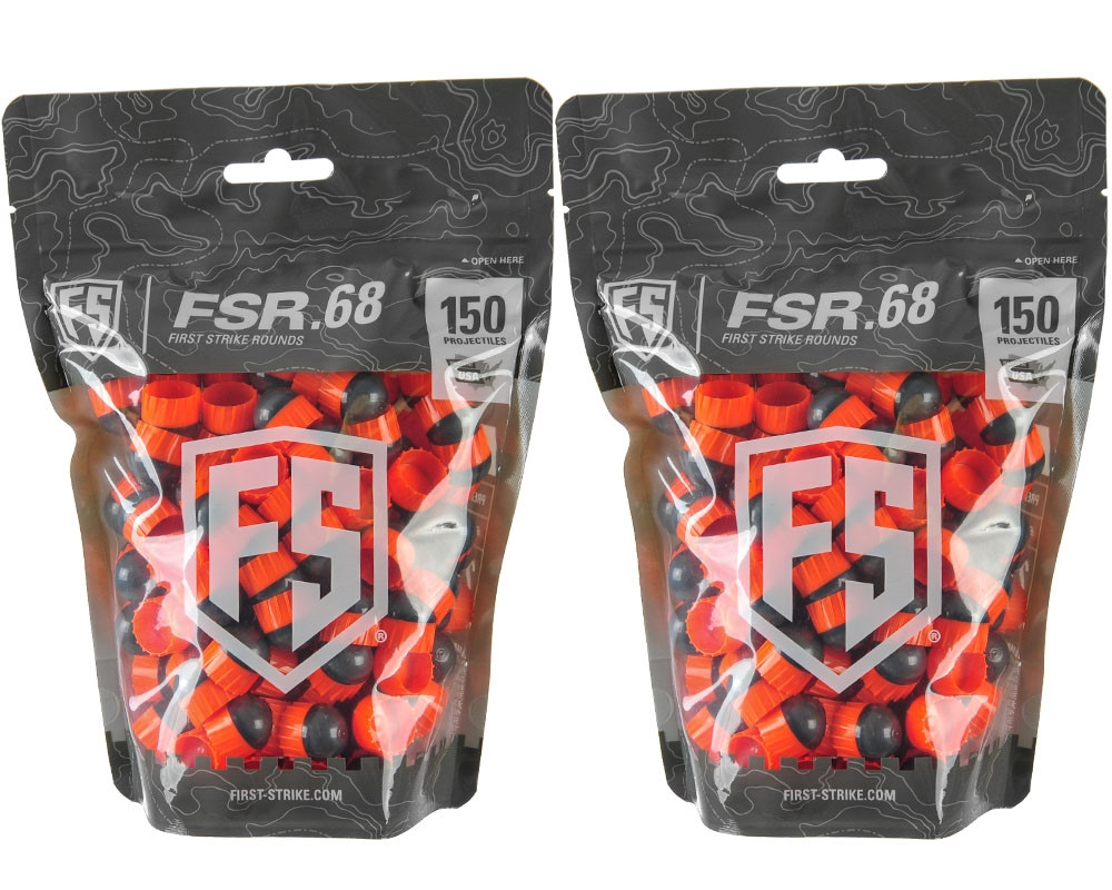 First Strike .68 Caliber Paintballs FSR 300 Rounds Smoke/Orange