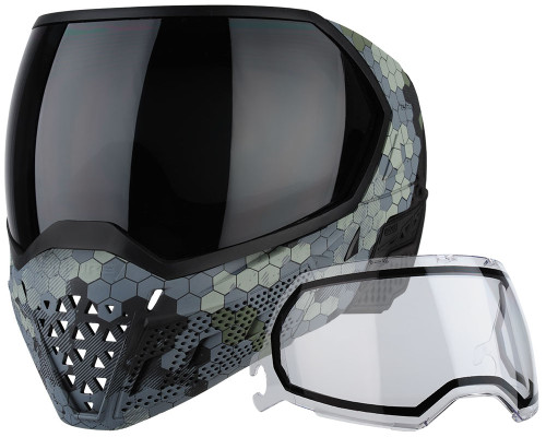 Empire Paintball Mask - EVS - SE Hex Camo with Ninja & Clear Lenses + Additional Lens Of Your Choice!