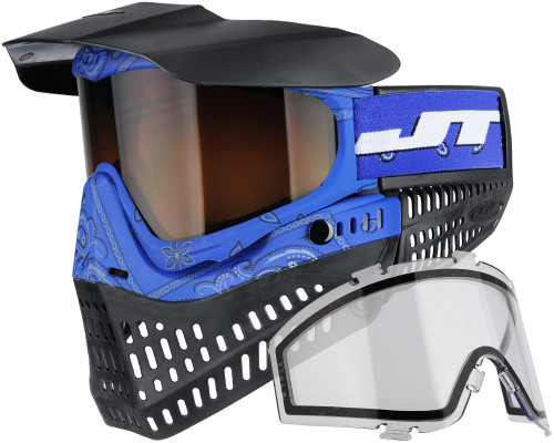 JT Mask - ProFlex - Bandana Blue w/ Clear & Additional Lenses