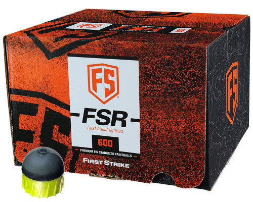 First Strike .68 Caliber Paintballs - FSR - 600 Rounds - Smoke/Yellow Shell Yellow Fill