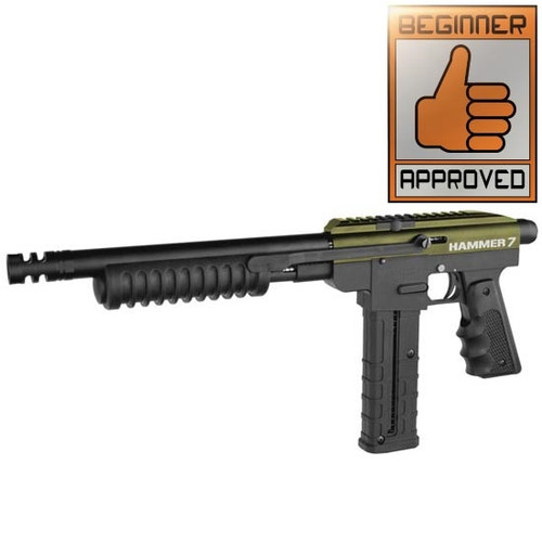 Kingman Spyder Hammer 7 Mag Fed Pump Marker - Olive