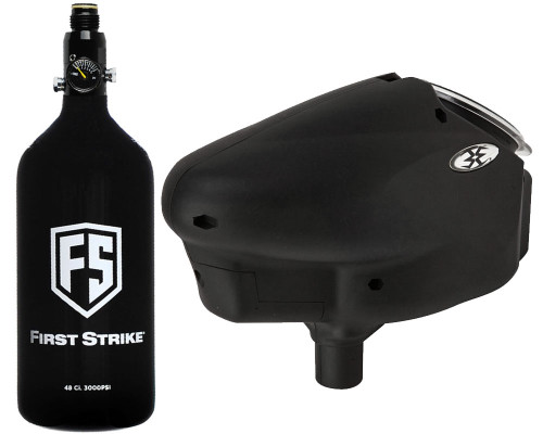 First Strike 48/3K Flat Bottom Tank & Empire Halo Too Paintball Loader Combo Kit