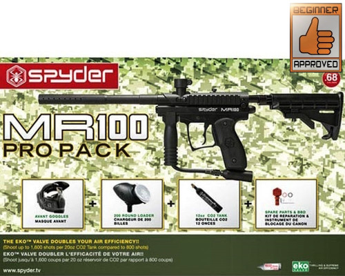 Kingman Spyder MR100 Pro Players Pack Paintball Marker Kit
