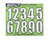 Paintball Sticker Sheet - Exalt Loader Numbers (White)