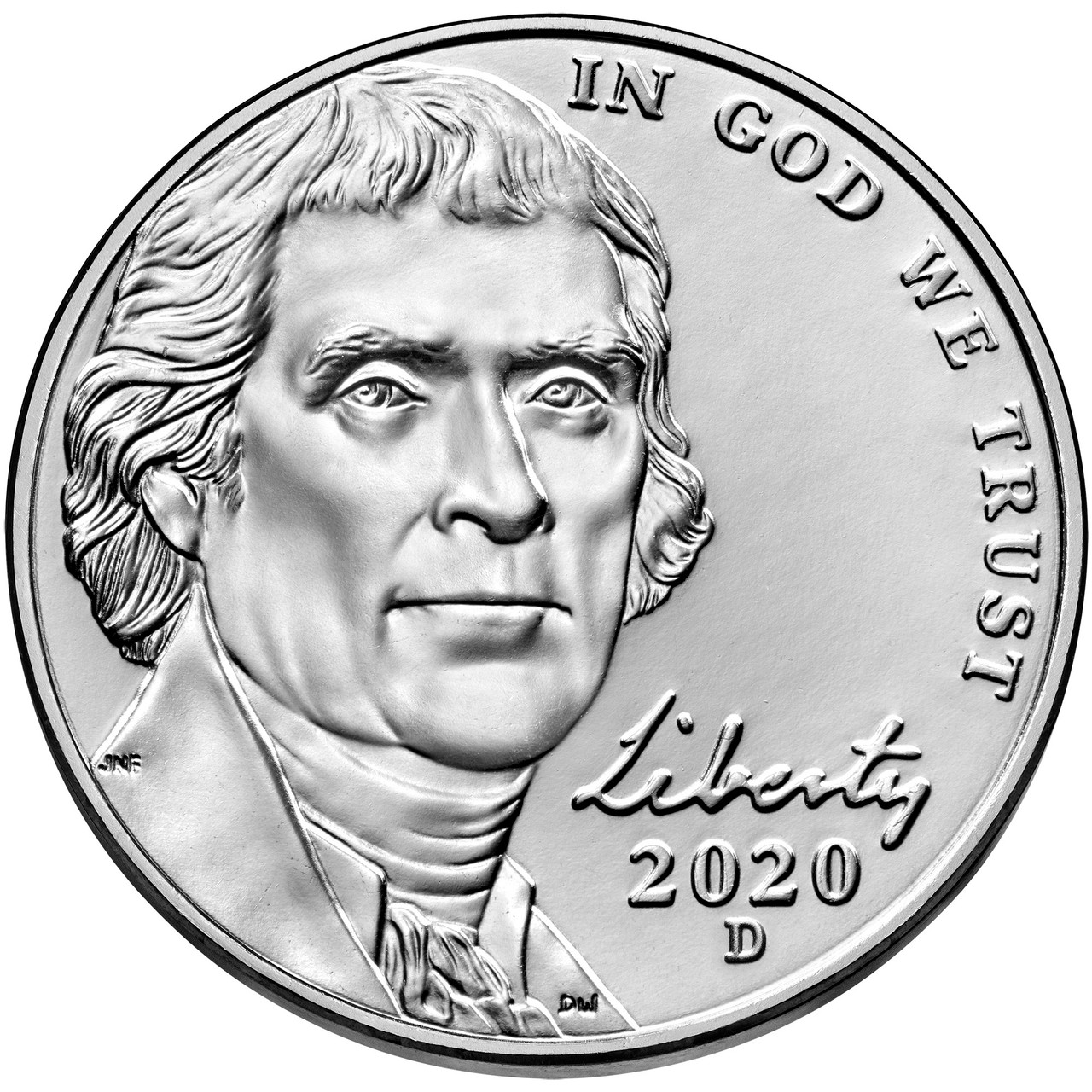 2020 Denver Jefferson Nickel Roll Uncirculated
