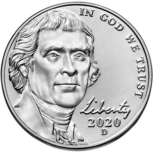 2020 Denver Jefferson Nickel Roll Uncirculated 2020 Denver Jefferson Nickel Roll Uncirculated