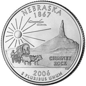 2006 #37 Philadelphia Nebraska State Quarter Roll Uncirculated