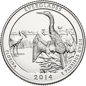 2014 #25 Philadelphia Florida Everglades America the Beautiful Quarter Roll Uncirculated