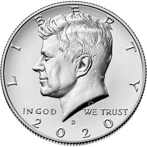 2020 Denver Kennedy Half Dollar Roll Uncirculated 2020 Denver Kennedy Half Dollar Roll Uncirculated