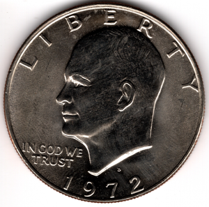 1972 Denver Eisenhower Dollar Roll Uncirculated