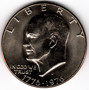 1976 Denver Eisenhower Bicentennial Dollar Roll Uncirculated 1976 Denver Eisenhower Bicentennial Dollar Roll Uncirculated