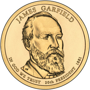 2011 #20 Philadelphia James Garfield Presidential Dollar Roll Uncirculated