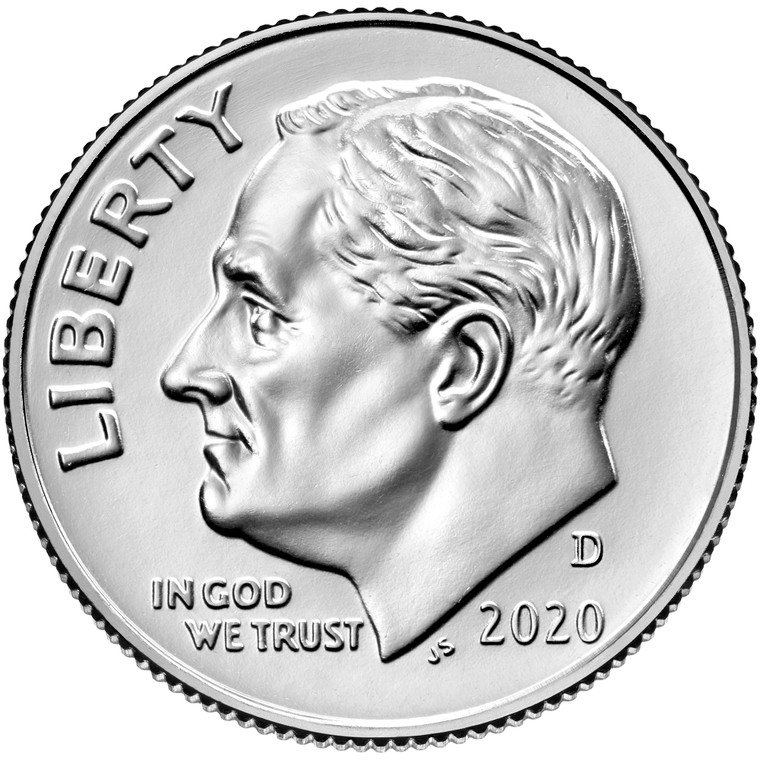 2020 Denver Roosevelt Dime Roll Uncirculated