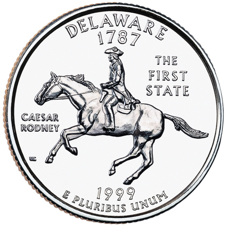 1999 #01 Denver  Delaware State Quarter Roll Uncirculated