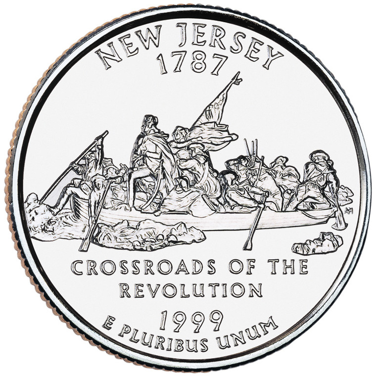 1999 #03 Philadelphia New Jersey State Quarter Roll Uncirculated