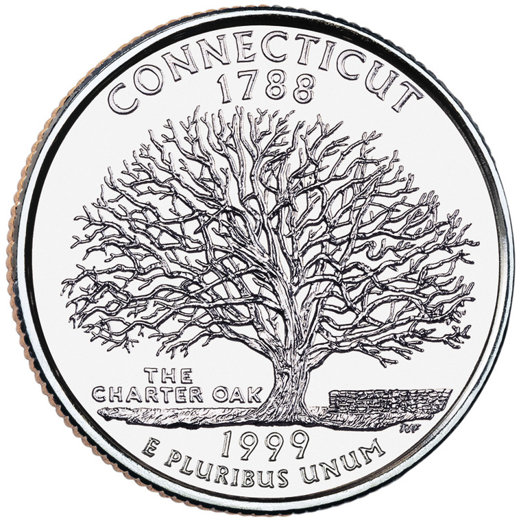 1999 #05 Denver Connecticut State Quarter Roll Uncirculated