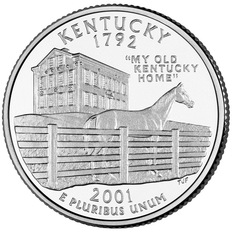 2001 #15 Philadelphia Kentucky State Quarter Roll Uncirculated