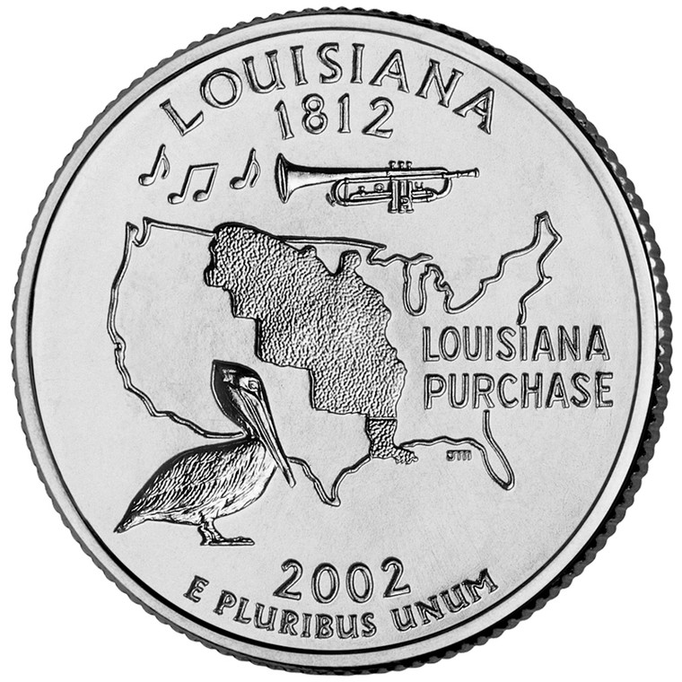 2002 #18 Philadelphia Louisiana State Quarter Roll Uncirculated