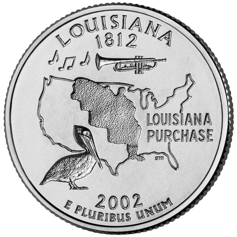 2002 #18 Denver Louisiana State Quarter Roll Uncirculated