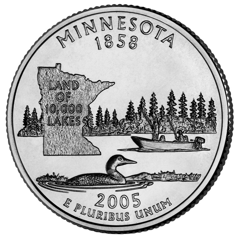 2005 #32 Philadelphia Minnesota State Quarter Roll Uncirculated