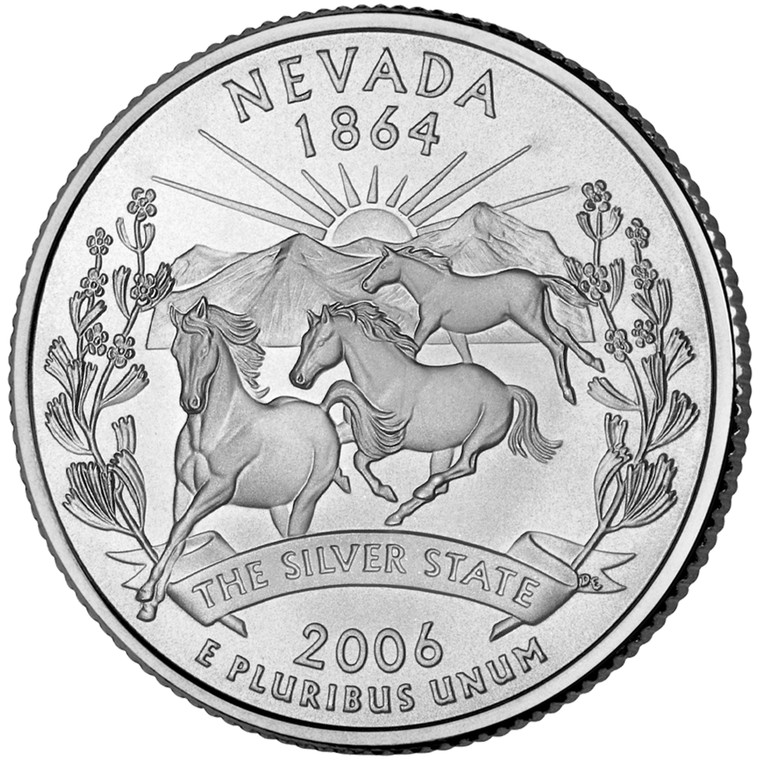 2006 #36 Philadelphia Nevada State Quarter Roll Uncirculated