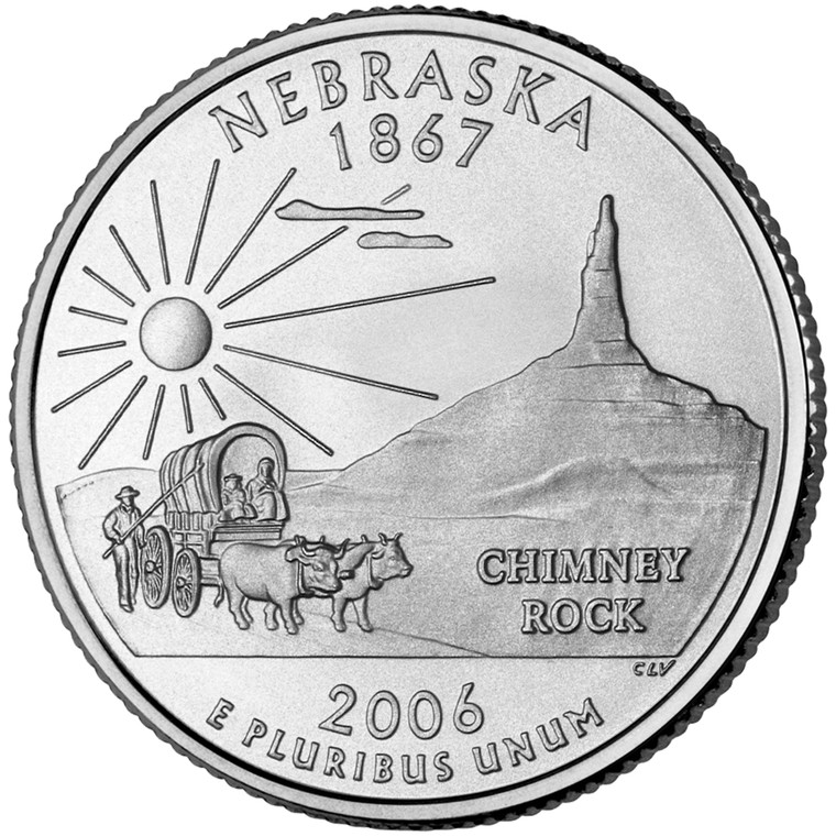 2006 #37 Philadelphia Nebraska State Quarter Roll Uncirculated