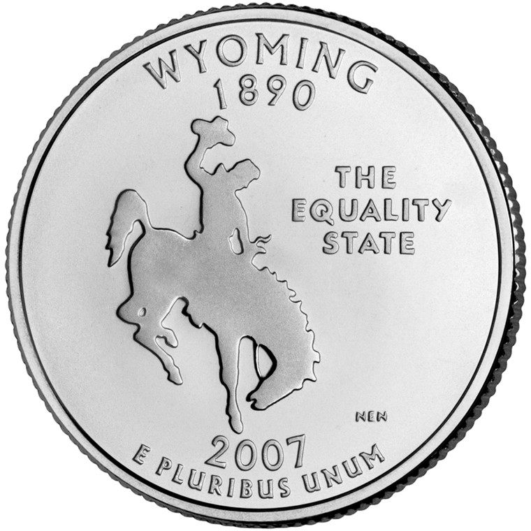 2007 #44 Philadelphia Wyoming State Quarter Roll Uncirculated