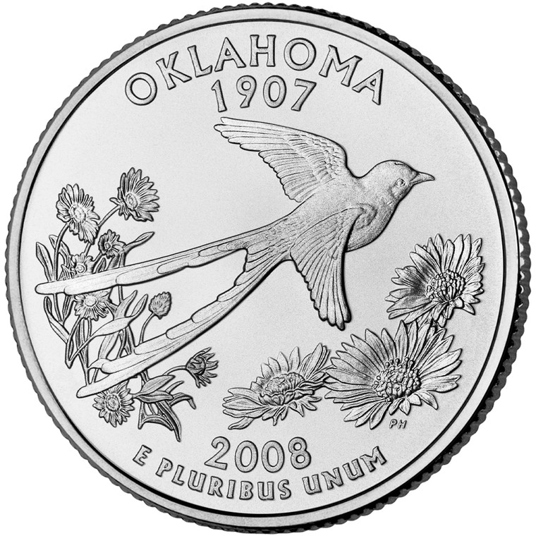 2008 #46 Denver Oklahoma State Quarter Roll Uncirculated