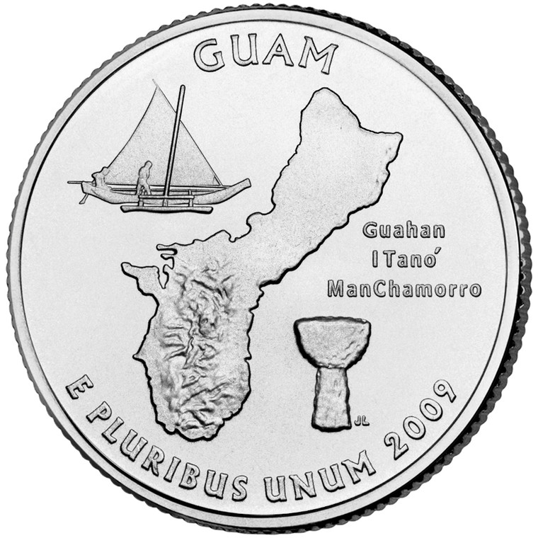 2009 #3 Philadelphia Guam Territorial Quarter Roll Uncirculated