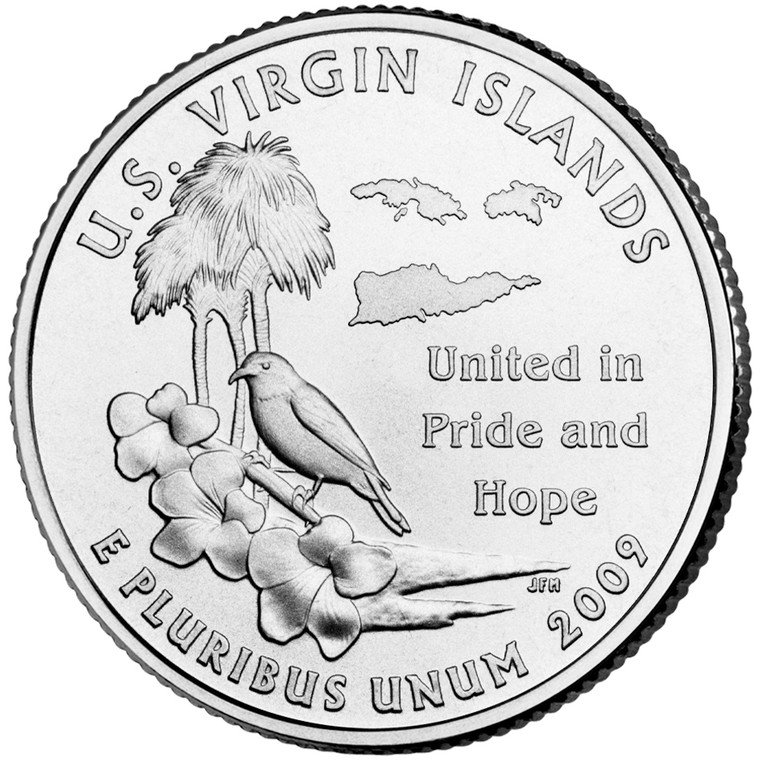 2009 #5 Philadelphia Virgin Islands Territorial Quarter Roll Uncirculated