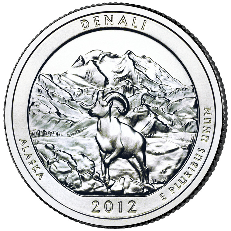 2012 #15 Denver Alaska Denali America the Beautiful Quarter Roll Uncirculated