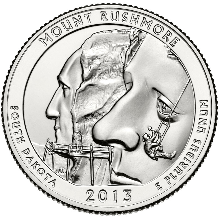 2013 #20 Philadelphia South Dakota Mount Rushmore America the Beautiful Quarter Roll Uncirculated