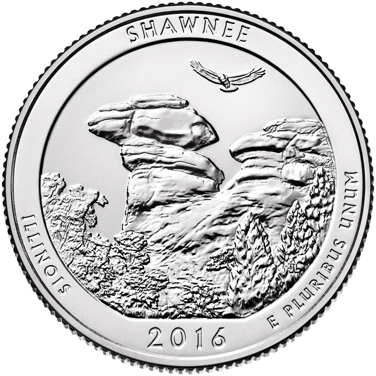 2016 #31 Philadelphia Illinois Shawnee America the Beautiful Quarter Roll Uncirculated