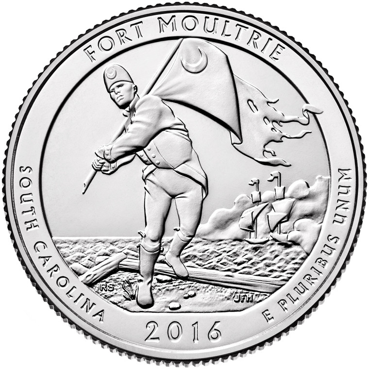 2016 #35 Denver South Carolina Fort Moultrie (Fort Sumter) America the Beautiful Quarter Roll Uncirculated