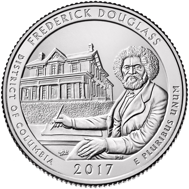 2017 #36 San Francisco District of Columbia Frederick Douglass America the Beautiful Quarter Roll Uncirculated