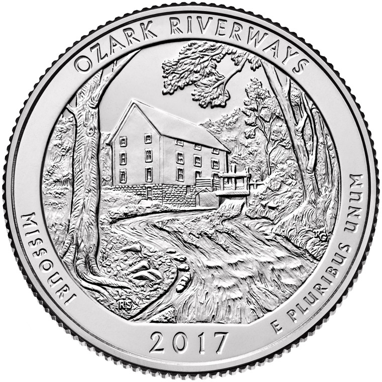 2017 #38 San Francisco Missouri Ozark America the Beautiful Quarter Roll Uncirculated