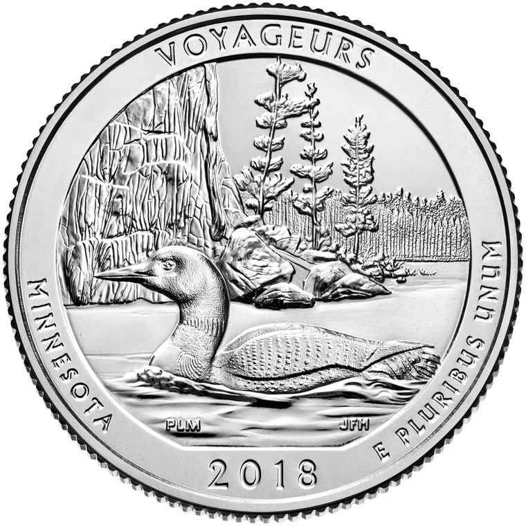 2018 #43 San Francisco Minnesota Voyageurs America the Beautiful Quarter Roll Uncirculated