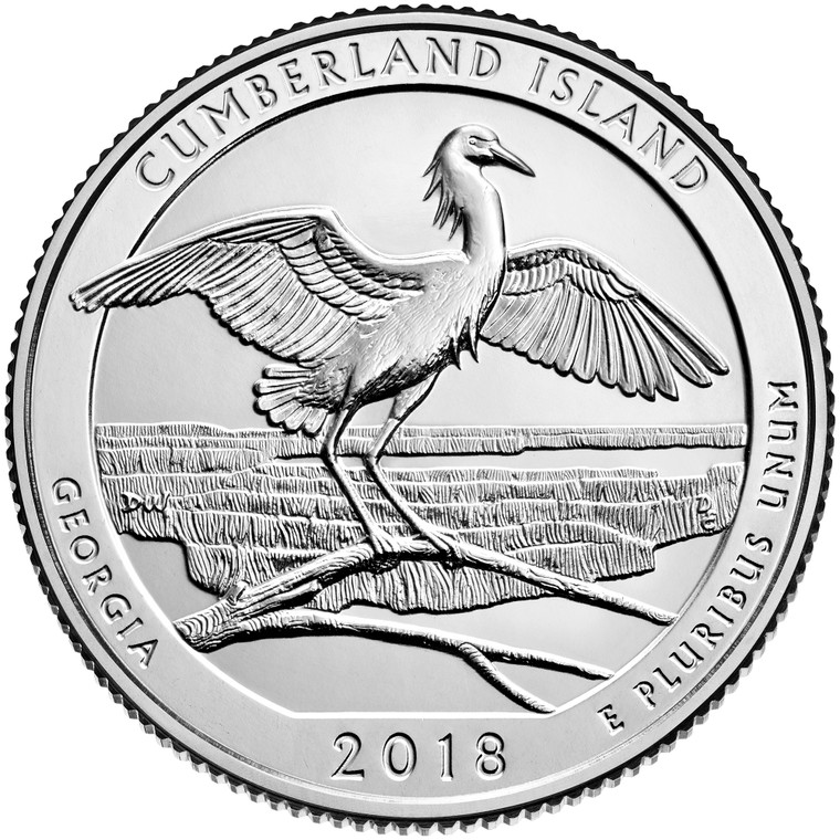 2018 #44 Philadelphia Georgia Cumberland Islands America the Beautiful Quarter Roll Uncirculated