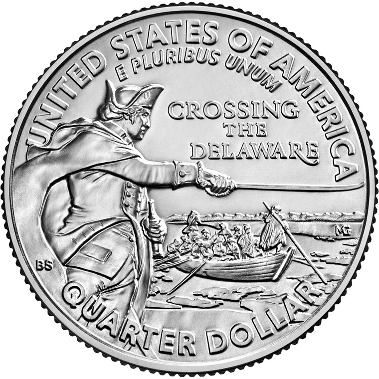 2021 Denver Washington Crossing the Delaware Quarter Roll Uncirculated