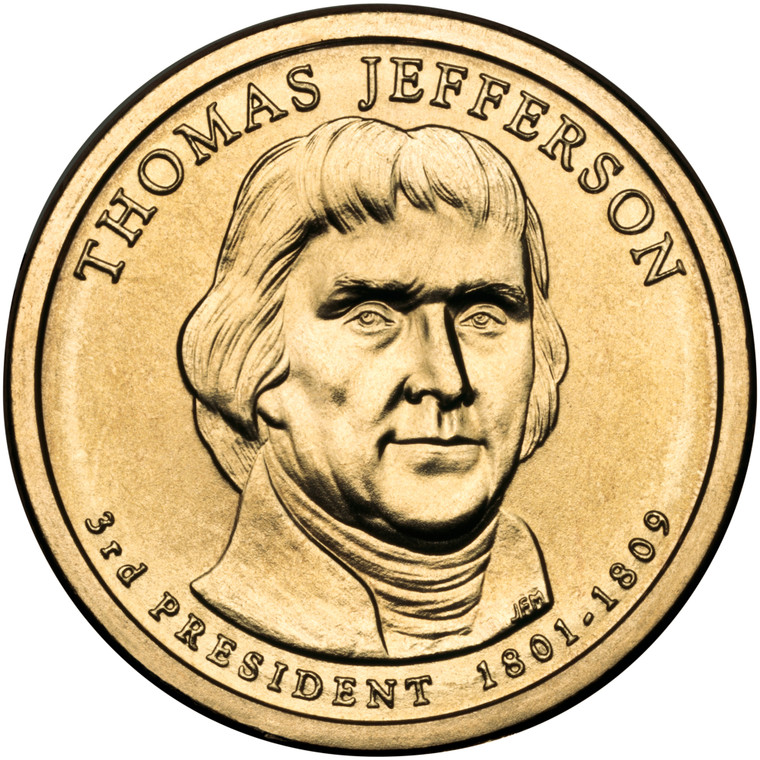 2007 #03 Philadelphia Thomas Jefferson Presidential Dollar Roll Uncirculated