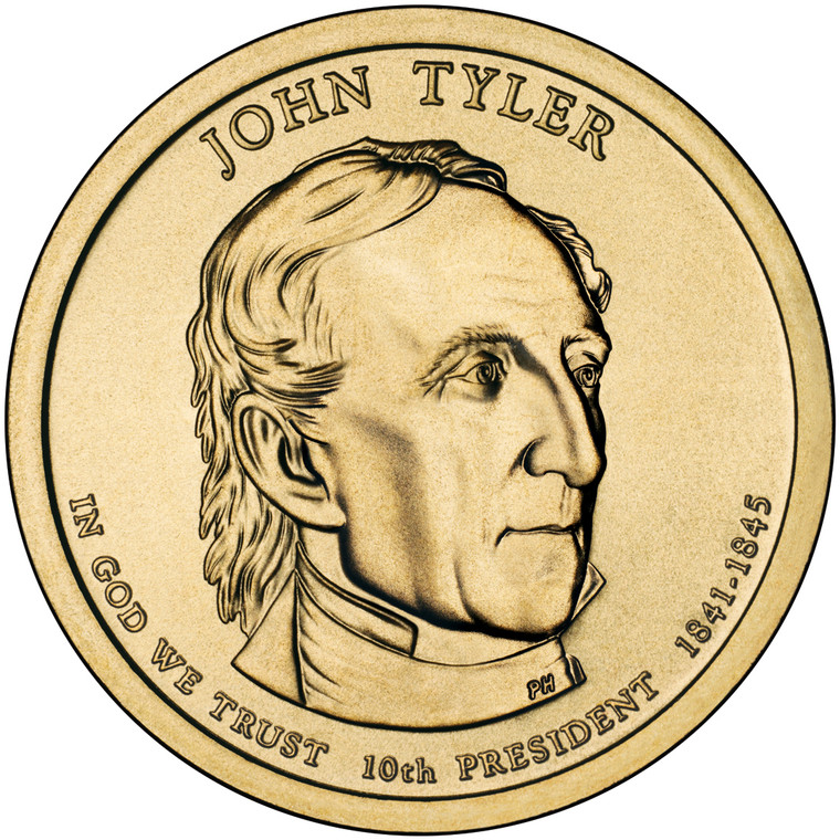 2009 #10 Philadelphia John Tyler Presidential Dollar Roll Uncirculated