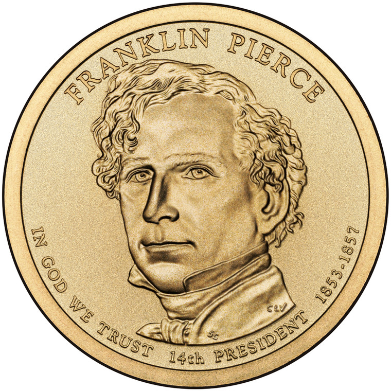 2010 #14 Denver Franklin Pierce Presidential Dollar Roll Uncirculated