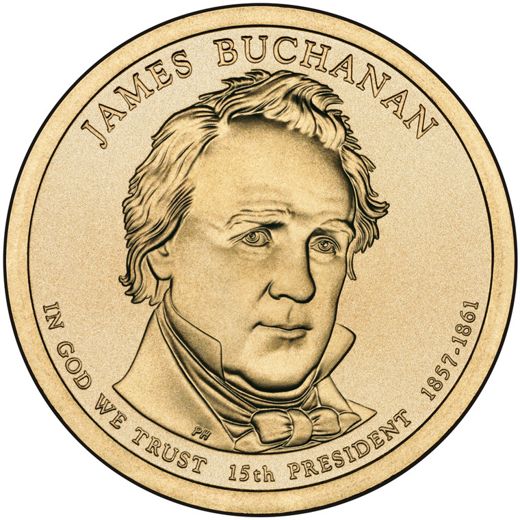 2010 #15 Philadelphia James Buchanan Presidential Dollar Roll Uncirculated