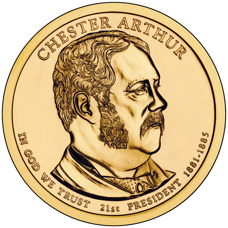 2012 #21 Philadelphia Chester Arthur Presidential Dollar Roll Uncirculated