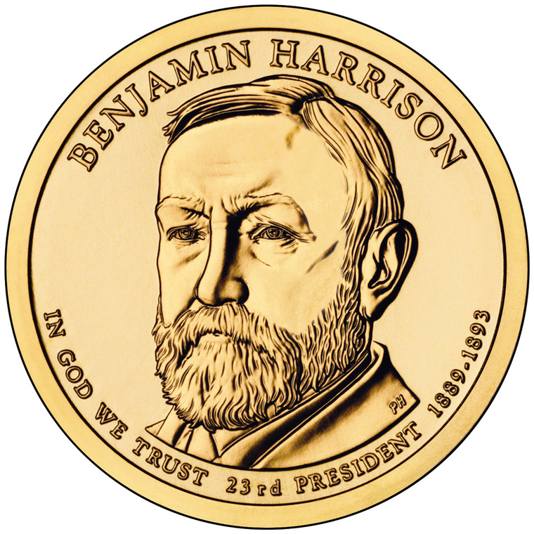 2012 #23 Denver Benjamin Harrison Presidential Dollar Roll Uncirculated