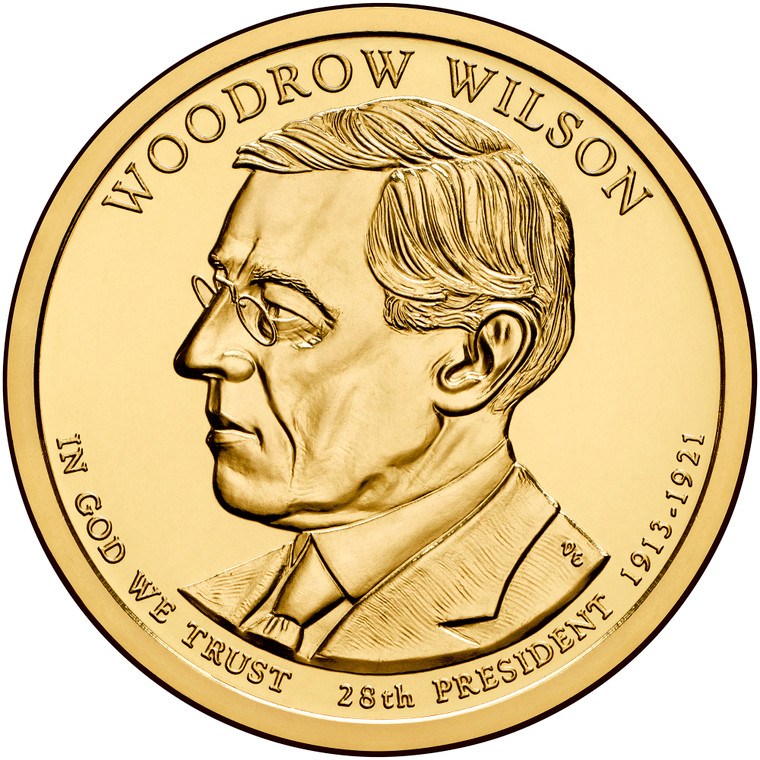 2013 #28 Philadelphia Woodrow Wilson Presidential Dollar Roll Uncirculated