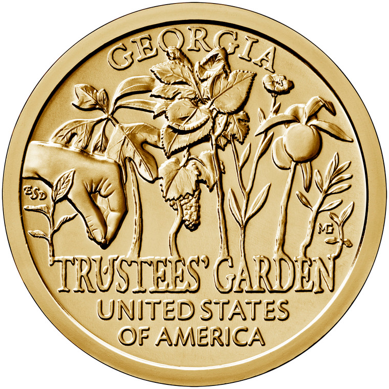 2019 #04 Denver Georgia Trustees' Garden American Innovation Dollar Roll Uncirculated