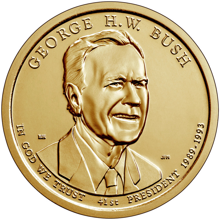 2020 #40 Philadelphia George H. W. Bush Presidential Dollar Roll Uncirculated