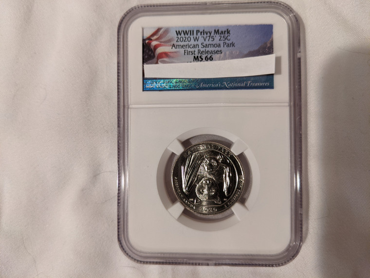 NGC MS 66 First Releases 2020 #51 West Point American Samoa National Park America the Beautiful Quarter Uncirculated Coin